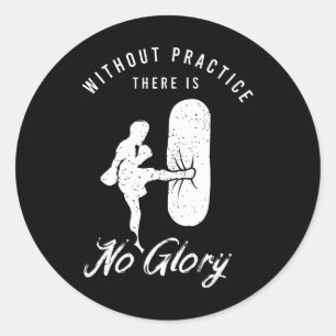 Funny Kickboxing Outfit For A Kickboxer _4 Classic Round Sticker