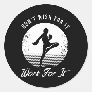 Funny Kickboxing Outfit For A Kickboxer _5  Classic Round Sticker