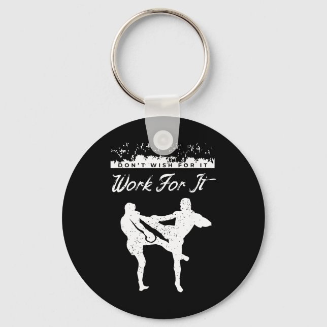 Funny Kickboxing Outfit For A Kickboxer _6  Key Ring (Front)