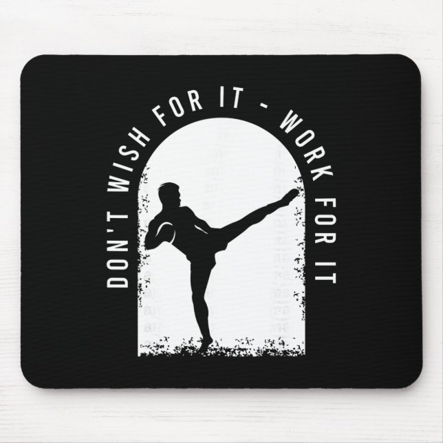 Funny Kickboxing Outfit For A Kickboxer  Mouse Pad (Front)