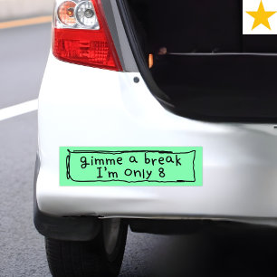 Funny Kid Joke Childish Driving Humor  Bumper Sticker