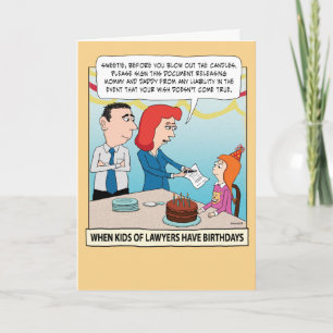 Funny Kid of Lawyers Birthday Card