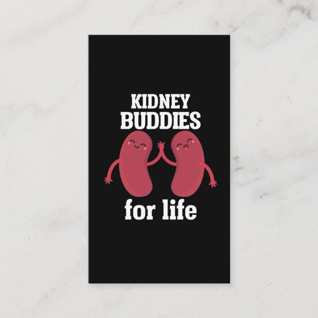 Funny Kidney Donor Recipient Surgery Business Card (Front)