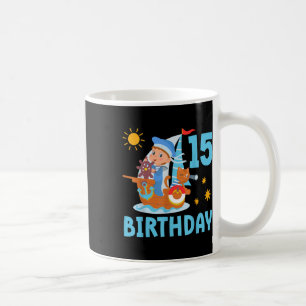 Funny Kids 15th Birthday Party Sailboat Sailing Bo Coffee Mug