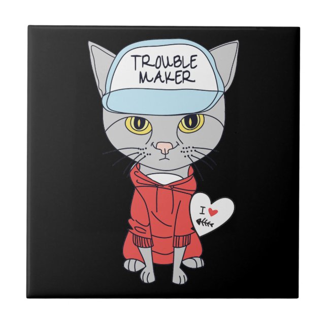 Funny kids-4 ceramic tile (Front)