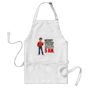 Funny Kids 5 AM Early Morning Christmas Apron