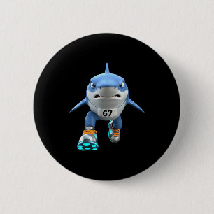 Funny Kids 67 Meme Tralalero Tralala Runner Italia 6 Cm Round Badge