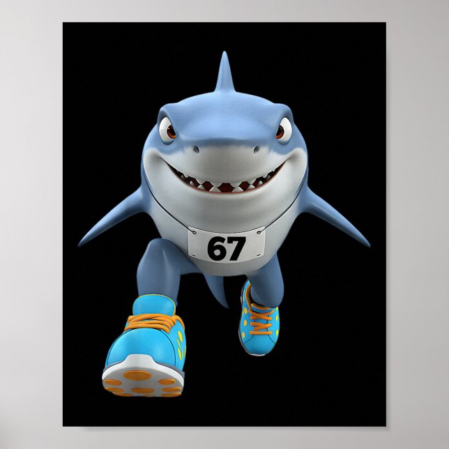 Funny Kids 67 Meme Tralalero Tralala Runner Italia Poster (Front)