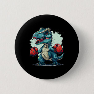 Funny Kids Boxing Dinosaur With Boxing Gloves Cost 6 Cm Round Badge