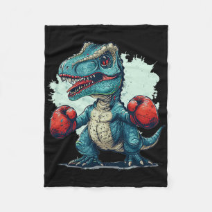 Funny Kids Boxing Dinosaur With Boxing Gloves Cost Fleece Blanket