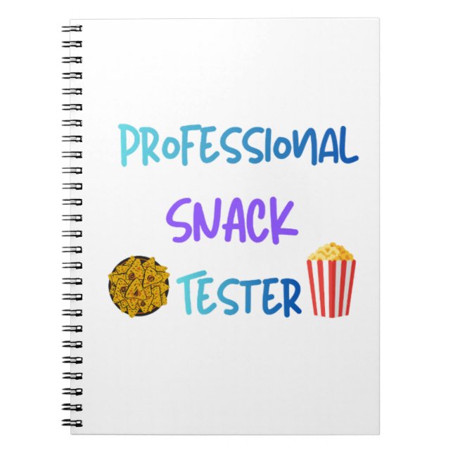 Funny Kids Notebook Professional Snack Tester (Front)