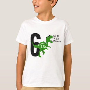 Funny Kids Personalised Birthday Dinosaur shirt