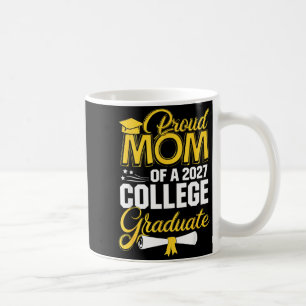 Funny kids proud mum of a 2027 graduate senior coffee mug