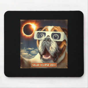 Funny Kids Selfie English Bulldog Womens Mens Mouse Pad