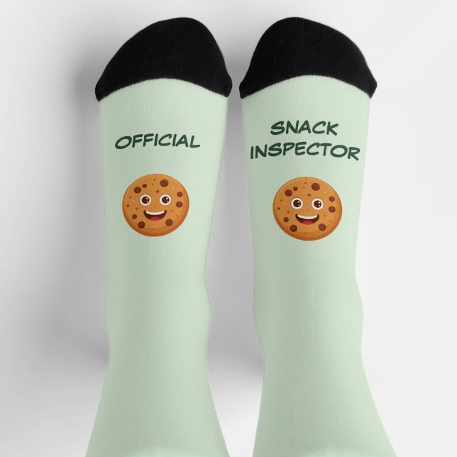 Funny Kids Socks | Official Snack Inspector Crew (Top)