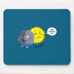 Funny Kids Solar Eclipse Cartoon Mouse Pad