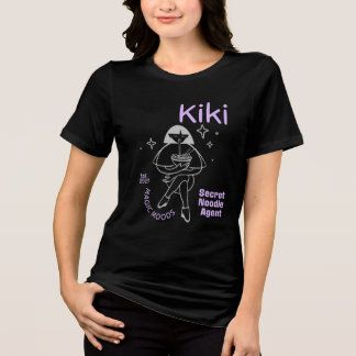 Funny Kiki Girl Noodle T-Shirt | Cute Anime Food H Tri-Blend Shirt