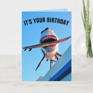 FUNNY KILLER SHARK BIRTHDAY CARDS