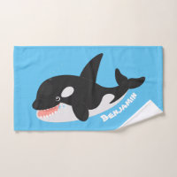 Funny killer whale orca cute cartoon illustration