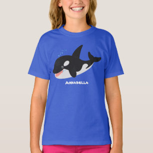 Funny killer whale orca cute cartoon illustration T-Shirt