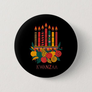 Funny Kinara Seven Candles Kwanzaa Celebration 1 6 Cm Round Badge