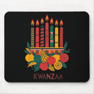 Funny Kinara Seven Candles Kwanzaa Celebration 2 Mouse Pad