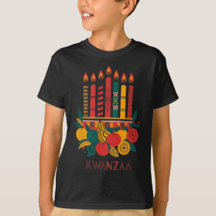 Funny Kinara Seven Candles Kwanzaa Celebration 2  T-Shirt