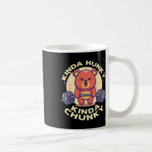 Funny Kinda Chunky Kinda Hunky Bodybuilding Gym Po Coffee Mug