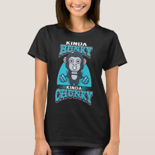 Funny Kinda Chunky Kinda Hunky Bodybuilding Gym Po T-Shirt