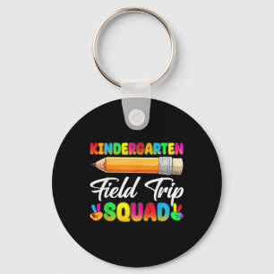 Funny Kindergarten Field Trip Squad Field Day Stud Key Ring