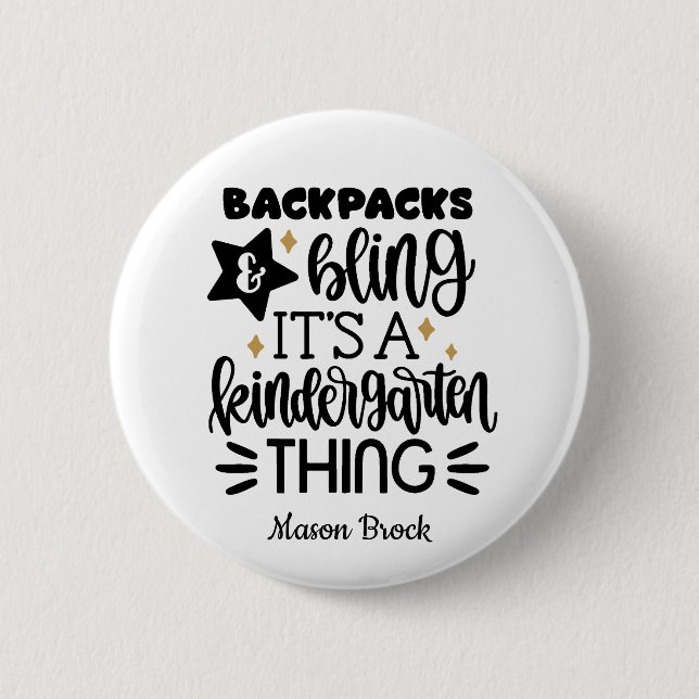 Funny Kindergarten personalised gift 6 Cm Round Badge (Front)