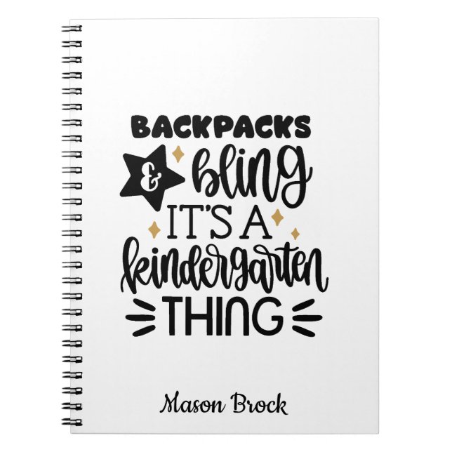 Funny Kindergarten personalised gift Notebook (Front)