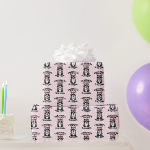 Funny Kindergarten Teacher “Also Feral” Raccoon Wrapping Paper