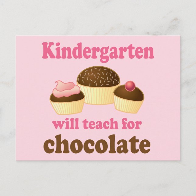 Funny Kindergarten Teacher Postcard (Front)