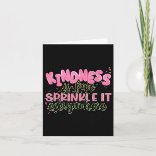 Funny Kindness Is Free Sprinkle It Everywhere Retr Card