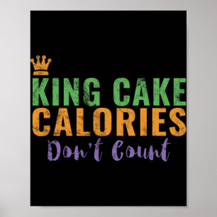 Funny King Cake New Orleans Mardi Gras 2025 Poster