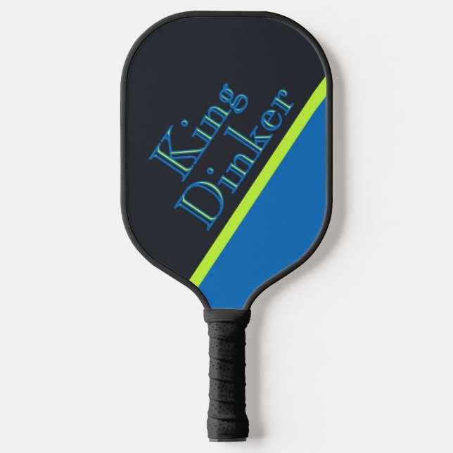 Funny King Dinker Custom Monogram Personalised Pickleball Paddle (Front)