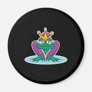 funny king frog magnet