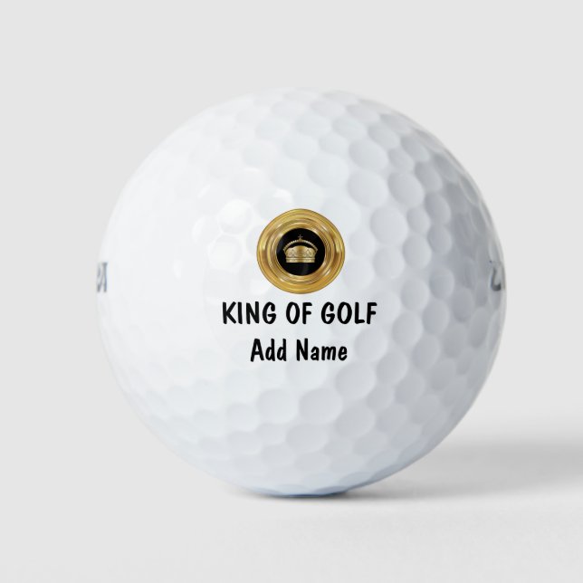 Funny King Of Golf Golf Balls (Front)