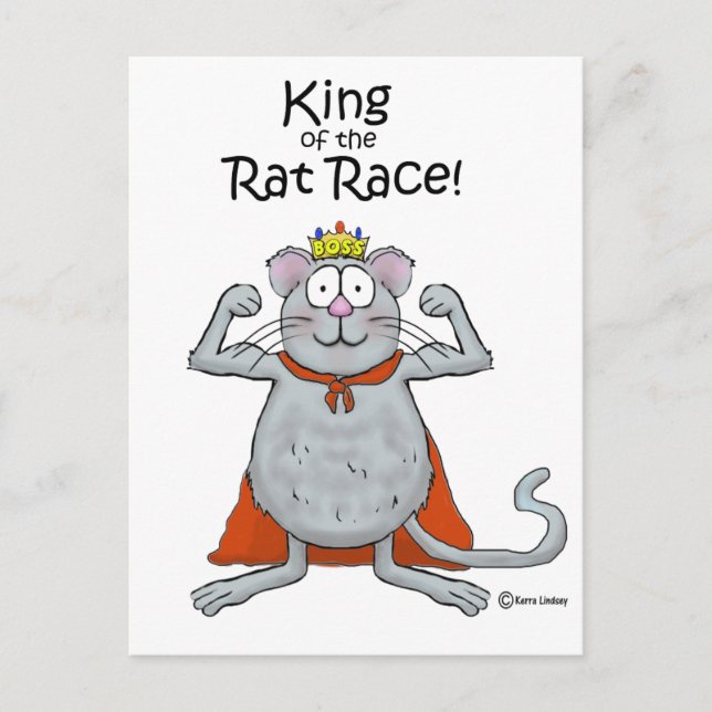 Funny King of the Rat Race Boss Boss's Day Postcard (Front)