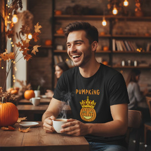 Funny King Pumpkin Pun Couple Halloween Costume T-Shirt