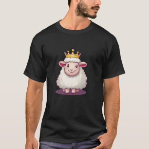 Funny Kingdom Sheep Reigns with a Crown Costume T-Shirt