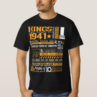 Funny Kings Born In 1941 , 1941 Happy Brithday Gif T-Shirt