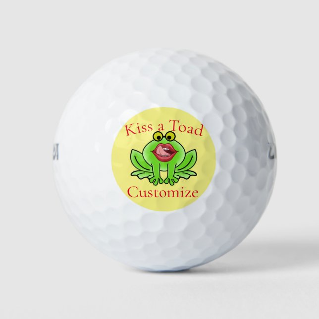 Funny Kiss A Toad Thunder_Cove Golf Balls (Front)