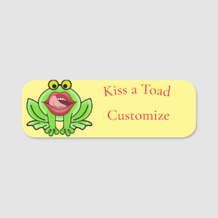 Funny Kiss A Toad Thunder_Cove Name Tag