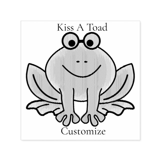 Funny Kiss A Toad Thunder_Cove  Self-inking Stamp (Design)