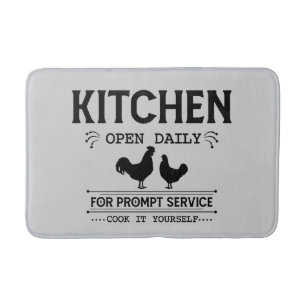 Funny kitchen chicken lovers bath mat
