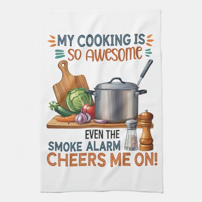 Funny Kitchen Quote Design (2) Tea Towel (Vertical)