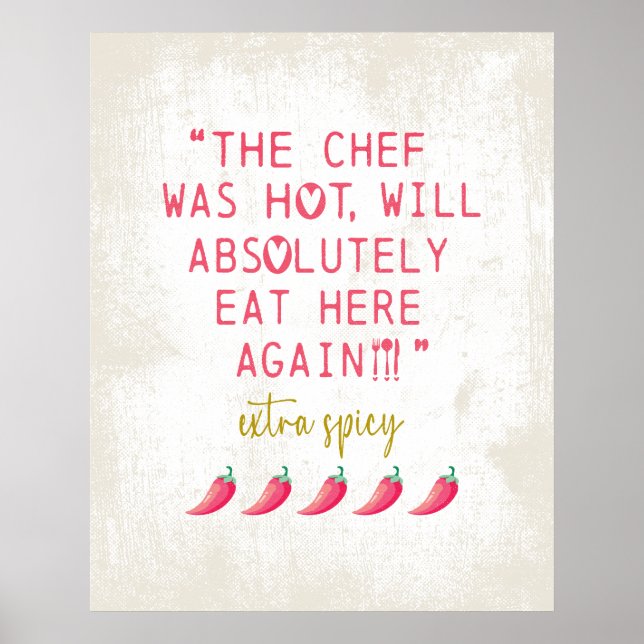 Funny Kitchen Reviews Chef was Hot Spicy Peppers  Poster (Front)