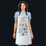 Funny Kitchen Rules Subway Art Personalised  Apron<br><div class="desc">Funny Kitchen Rules Subway Art Personalised Apron</div>